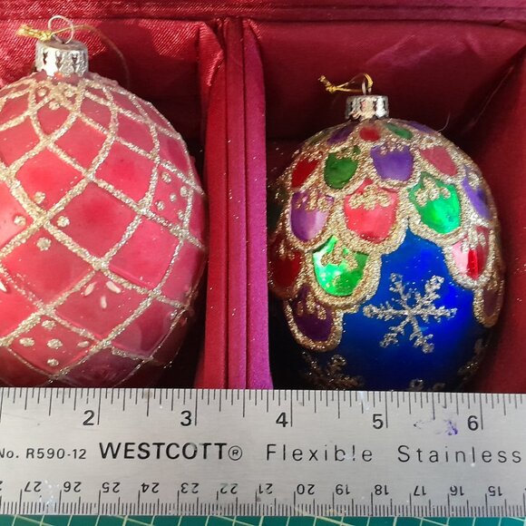 Fabergé Glass Egg Ornaments-Large - Picture 3 of 5